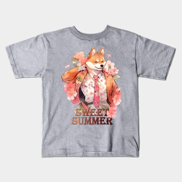 Sweet Summer - Dog Kids T-Shirt by jc007